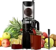 Spector Cold Press Juicer, Slow Electric Juicer Machines with 200W Powerful Motor, 1.8L Large Capacity & 120mm Wide Chute, Fit Whole Fruit & Vegetable Juicing, BPA-Free, High Juice Yield, Black