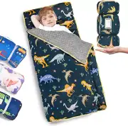 PRIMLECT Nap Mat- Toddler Nap Mat with Pillow & Fleece Blanket- 55''*35''*2'' Na