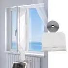Portable AC Window Seal Kit for Air Conditioner Universal Sealing Zip Hose Vent*