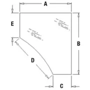 338426A1 Glass Door Lower LH Fits Case Backhoe 580M & 580M Series 2 +