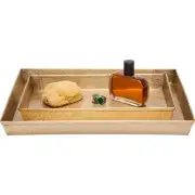Pigeon And Poodle Antique Brass Verum Vanity Trays