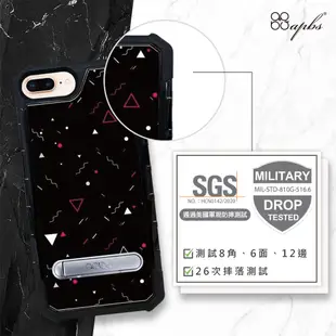 apbs iPhone SE(2020)/8/7/6s & 8/7/6s Plus 專利軍規防摔立架手機殼-幾何-三角