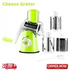 Manual Rotary Cheese Grater with Handle Vegetable Potato Carrot Mandoline Slicer