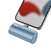 iWALK Mini Portable Charger for iPhone with Built in Cable, 3350mAh Power Bank Small Battery Pack Charger Compatible with iPhone 14/13/13 Pro/12/12 Pro/11/XR/XS/X/8/7/6, Blue