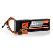 Spektrum SPMX50002S100H5 5000mAh 2S 7.4V 100C Smart LiPo Hardcase Battery: IC5