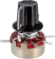 uxcell® WH118 100K Ohm Variable Resistors Single Turn Rotary Carbon Film Potentiometer w Knobs