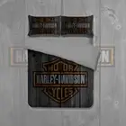 Quilt Duvet Doona Cover Set Single Double Queen King Harley Davidson Wood Like