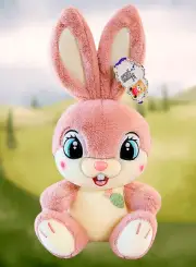 Whimsical Rabbit Plush Stuffed Animal Thumper Miss Bunny Esque Cartoon Soft Doll
