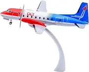 Pre-Built Model Aircraft 10CM for DLT Hawker Siddeley HS 748 G-BGJV 1:200 Diecast Airplane Replica Miniature Airliner Model Plane Miniature Airplane Model