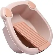 Washboard Basin for Dormitory Hand Wash Clothes Tool Compact Laundry Basin Set