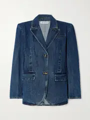 [Self-Portrait] Self-Portrait - Denim Blazer - Mid denim - UK 14 UK 14 Blue