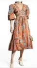 House Of Harlow 1960 NWT Wanda Orange Midi Dress Women’s Size S By Nicole Richie