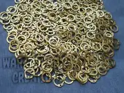 Chainmail repair kit /Flat Brass rings with Round Rivets, Brass Loose rings Larp