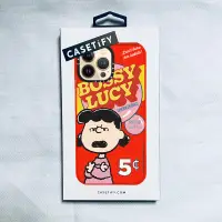 在飛比找蝦皮購物優惠-Casetify X PEANUTS LUCY 紅色手機殼 