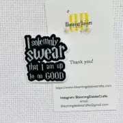 Magnetic Needle Minder Cross Stitch I Solemnly Swear / Fridge Magnet