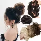 Real as Human Hair Extensions Wrap Messy Hair Bun Curly Heat Ponytail Hairpiece