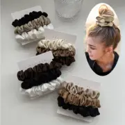 3Pcs/set Satin Silk Scrunchies Elastic Hair Bands Scrunchy Small Hair Ropes NEW