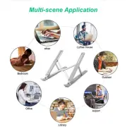 Laptop stand, portable aluminum computer stands, anti-slip soft silicone