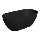 Fienza Luciana 1500 Bathtub Freestanding Cast Stone Bath Tub Matte Black ST11-B