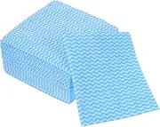 PRETYZOOM 50pcs Non Woven Cleaning Towels Quick Drying Absorbent Rags for Kitchen Bathroom Cleaning for Dishwashing Removal Wave Pattern