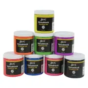 Sax Versablock Block Printing Ink, 8 Ounces, Assorted Fluorescent Colors, Set of