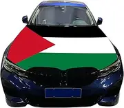 Palestine Flag for Car Hood Cover 4X5Ft/120X150CM Hood Flag Car Flag for World Cup Vehicles Decorate Accessories Fits Coupe Saloon SUV MPV