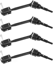 GLOBACT 45# Steel CVD Front & Rear Dog Bone Drive Shaft with Drive Cups Driveshafts Screw Pins for Traxxas Mini Maxx Driveshaft 107154-1 1/16 RC Upgrades Part Replace 10750 10750X (Black)