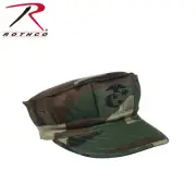 Cap Marine Corps w/EGA Emblem 5 Point Woodland Camo Polycotton Size XS-XL Rothco