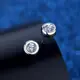 【米蘭精品】莫桑石耳環925純銀耳針-D色50分簡約泡泡女飾品74gk58