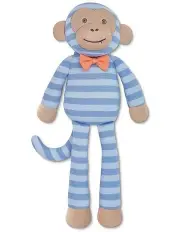 [Organic Farm Buddies] Marvin the Monkey Soft Animal Plush Toy Blue 0+ 35cm in Multi