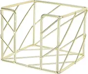 HOMSFOU Gold Hollow Memo Pad Holder Napkin Dispenser Rustic Office Desk Accessories for Stylish Organization Compact Design for Home and Office Use