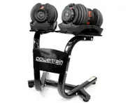 Powertrain 2x 24kg Adjustable Dumbbells with Stand