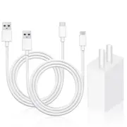 Heavy-Duty 2x Cable + Dual USB Power Adapter For Samsung Galaxy Note 8 SM-N950U