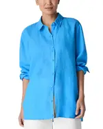Eileen Fisher Linen Classic Collar Easy Shirt