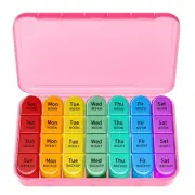 Weekly Pill Organizer, Large Pill Box Case (7-Day / 4-Times-A-Day) with Big C...