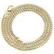 10K Yellow Gold 2.90mm Hollow Miami Cuban Link Chain Lobster Necklace 18-26 Inch