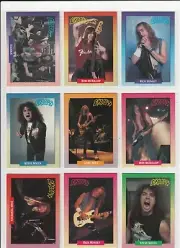 EXODUS curated lot (9); Brockum Rock Cards 1991; thrash metal; NM; scans E2