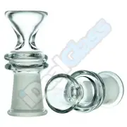 Clear Reverse Thick Glass on Glass Slide Bowl Small Funnel w Maria 14-18mm