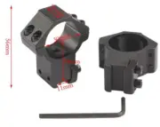 High Profile Rifle Scope Ring fits 30mm Tube and 11mm Dovetail Base