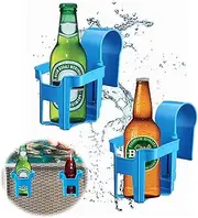Pool Drink Holder, Pack of 2 Pool Drink Holder, Plastic Drink Holder, Pool Edge, Poolside Drink Holder, Pool Cup Holder, Poolside Can Holder, Multifunctional Pool Accessories