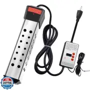 Immersion Water Heater, 2000W Portable Water Heater with LCD Thermostat, 304