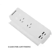JACKSON 2-OUTLET 2 x USB 2 x USB-C POWER BLOCK DESKTOP HUB WHITE ~ PT2USBP