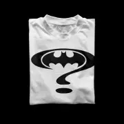 Batman Forever Movie Logo T Shirt 1995 Riddler White Crew Neck T-Shirt DC