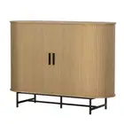 Buffet Sideboard Cupboard Cabinet Sliding Doors Pantry Storage Oak PIIA Artiss