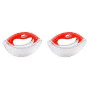 2PK Dexas Silicone 19cm Mezzaluna Chopper Slicer - Red