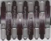 1.5in. 2ba Black/Clear HARROWS SUPERGRIP FUSION Dart Shafts & Rings: 1 set of 3