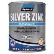 Dy-Mark 1L Silver Zinc Metal Paint Primer Coat Fast Drying Corrosion Resistance