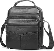 [SPAHER] Large Mens Leather Bag Handbag Shoulder Bag IPAD Business Messenger Bag Cross Body Casual Tote Sling Organiser Travel bag with Adjustable Shoulder Strap