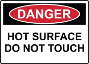 OSHA DANGER! HOT SURFACE DO NOT TOUCH | Adhesive Vinyl Sign Decal