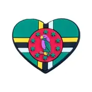 Dominica Flag Heart Shoe Charm